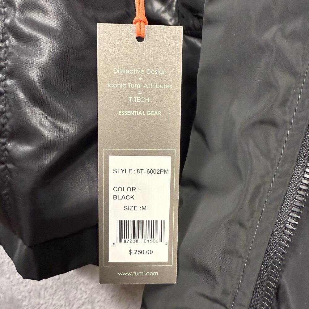 T-Tech by Tumi Mens Insulated Puffer Jacket‎ Zip Snap Black Outdoor M Gorpcore - Picture 3 of 10